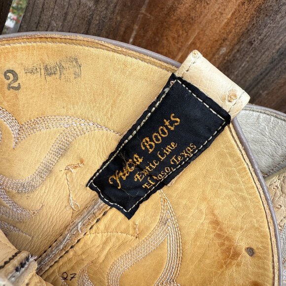 Yucca Boots Exotic Line Ostrich Leather Men's 7 Women's 8.5 - Picture 9 of 15